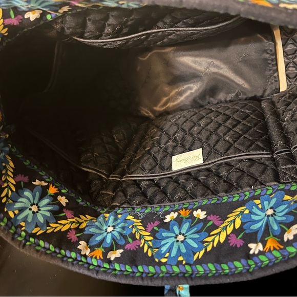 Vera Bradley Retired Midnight Blues Large Tote Bag with Matching Crossbody Bag - Picture 5 of 9